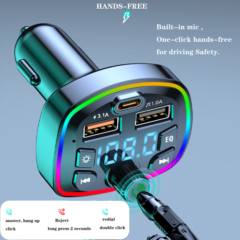 Audio Music App - Auto Bluetooth 5.0 FM-zender Draadloze adapter