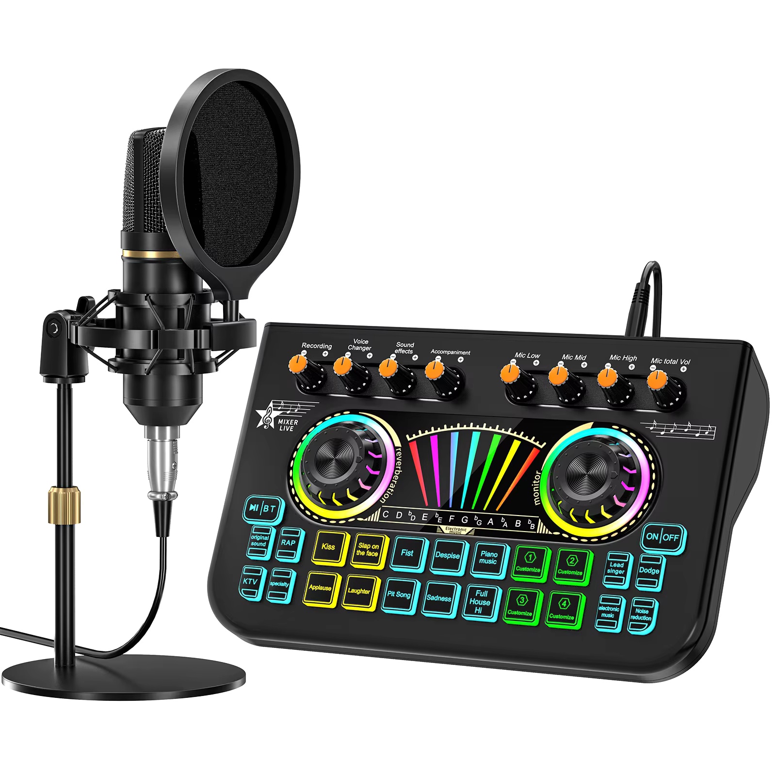 Audio Music In Youtube - Tenlamp X3 BM800 Podcast Microfoon Bundelset