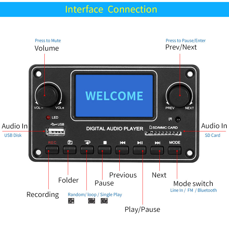 UNISIAN LCD Speler Module MP3  - Audio Music App recensie en prijs