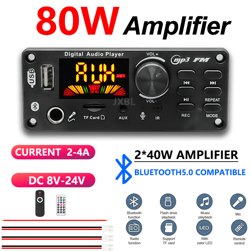 80W Bluetooth 5.0 MP3 Decoder  - Audio Music App recensie en prijs