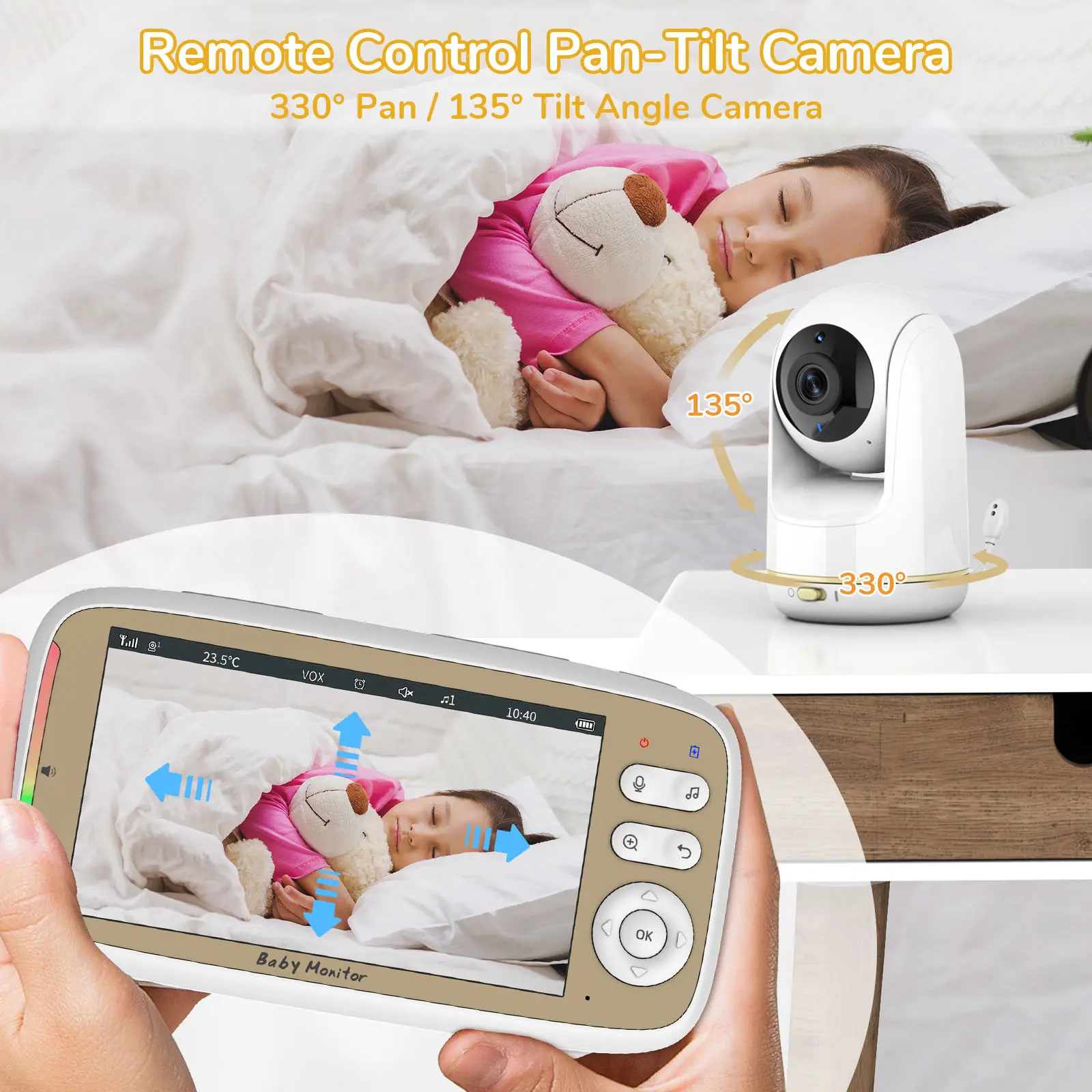 5 inch Babyfoon met 3x Zoom PT - Audio Music App recensie en prijs